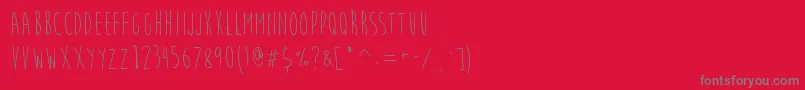MoonFlower Font – Gray Fonts on Red Background