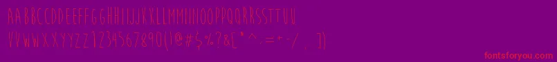 MoonFlower-Schriftart – Rote Schriften auf violettem Hintergrund