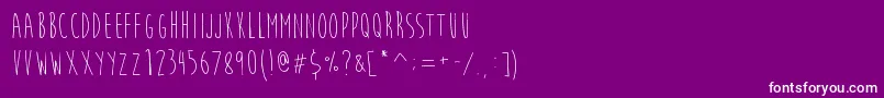 MoonFlower-Schriftart – Weiße Schriften auf violettem Hintergrund