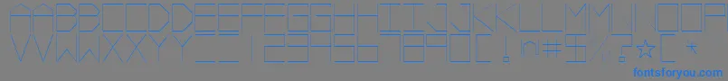 VectorBattle Font – Blue Fonts on Gray Background