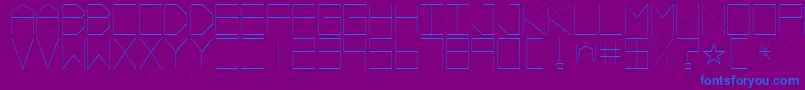 VectorBattle Font – Blue Fonts on Purple Background