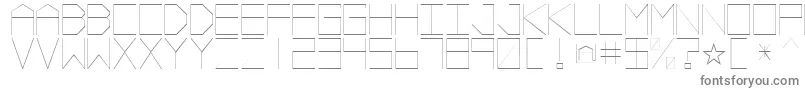 VectorBattle-fontti – harmaat kirjasimet valkoisella taustalla
