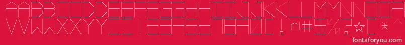 VectorBattle Font – Pink Fonts on Red Background