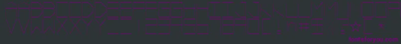 Czcionka VectorBattle – fioletowe czcionki na czarnym tle