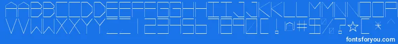 Czcionka VectorBattle – białe czcionki na niebieskim tle
