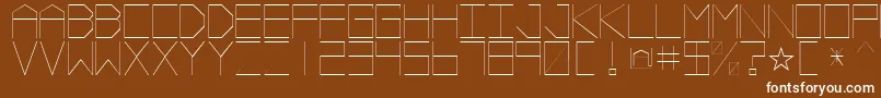 Шрифт VectorBattle – белые шрифты на коричневом фоне