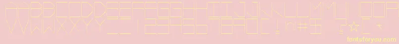 VectorBattle Font – Yellow Fonts on Pink Background