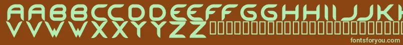 Шрифт MaestroRegular – зелёные шрифты на коричневом фоне