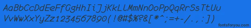 Подробнее о шрифте MonofurItalic Шрифт MonofurItalic – чёрные шрифты на синем фоне