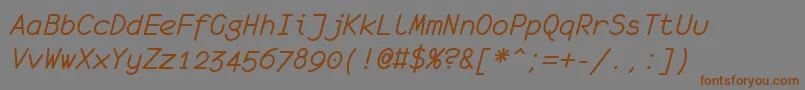 En savoir plus sur la police MonofurItalic Police MonofurItalic – polices brunes sur fond gris