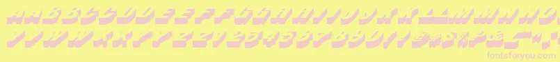 BastianRegular Font – Pink Fonts on Yellow Background