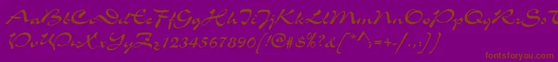 Slogand Font – Brown Fonts on Purple Background