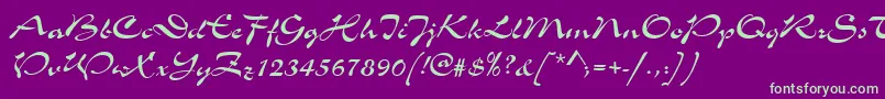 Slogand Font – Green Fonts on Purple Background