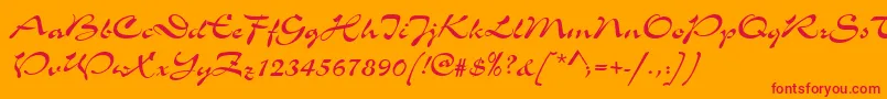 Slogand Font – Red Fonts on Orange Background