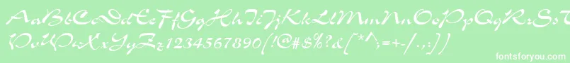 Slogand Font – White Fonts on Green Background