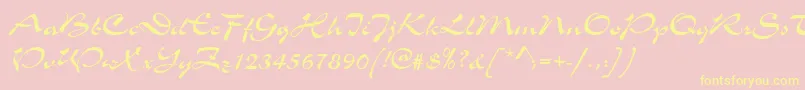 Slogand Font – Yellow Fonts on Pink Background