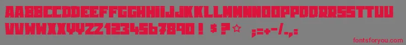 Roosterserif Font – Red Fonts on Gray Background