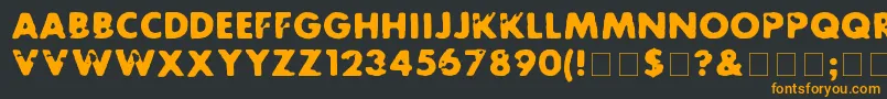 Шрифт FutureRot – оранжевые шрифты на чёрном фоне