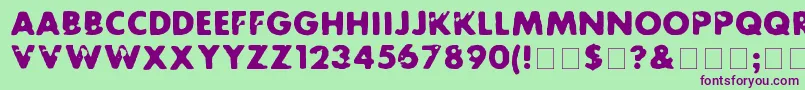FutureRot Font – Purple Fonts on Green Background