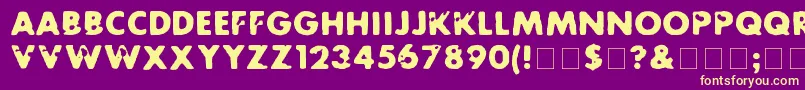 FutureRot Font – Yellow Fonts on Purple Background