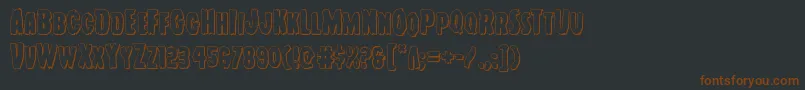 Youngfrank3D-fontti – ruskeat fontit mustalla taustalla