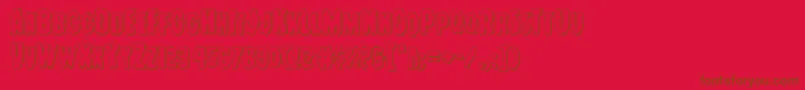 Youngfrank3D Font – Brown Fonts on Red Background