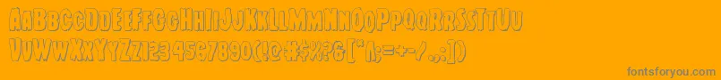 Youngfrank3D Font – Gray Fonts on Orange Background