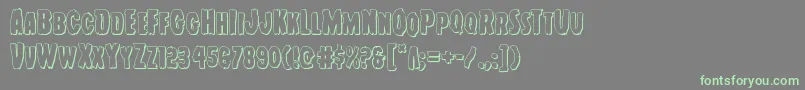 Youngfrank3D Font – Green Fonts on Gray Background
