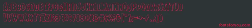 Youngfrank3D-Schriftart – Rote Schriften auf schwarzem Hintergrund