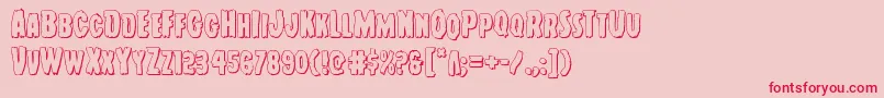 Youngfrank3D Font – Red Fonts on Pink Background