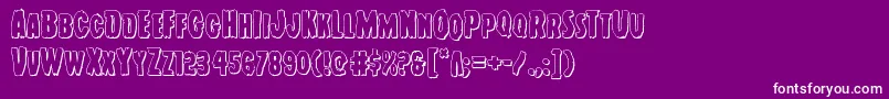 Youngfrank3D Font – White Fonts on Purple Background
