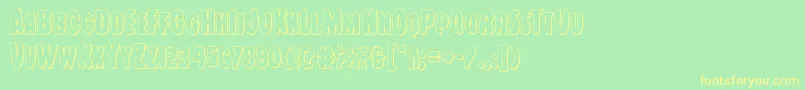 Youngfrank3D Font – Yellow Fonts on Green Background