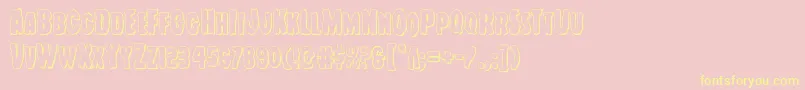 Youngfrank3D Font – Yellow Fonts on Pink Background