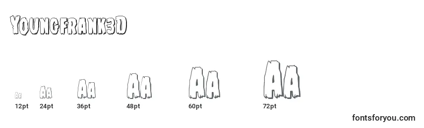 Youngfrank3D Font Sizes
