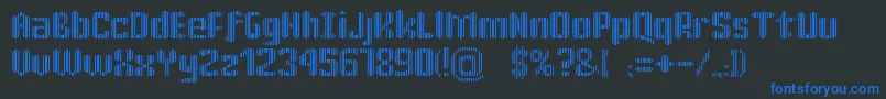 Weitere Informationen zur KatrР±n30-Schriftart KatrР±n30-Schriftart – Blaue Schriften auf schwarzem Hintergrund