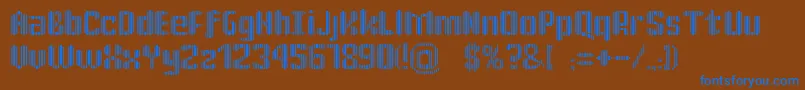 KatrР±n30 Font – Blue Fonts on Brown Background