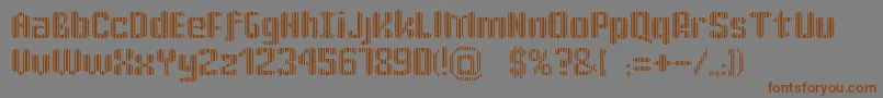 KatrР±n30-Schriftart – Braune Schriften auf grauem Hintergrund