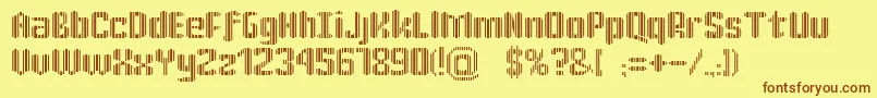 KatrР±n30-fontti – ruskeat fontit keltaisella taustalla