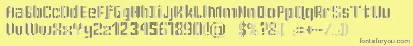 Fonte KatrР±n30 – fontes cinzas em um fundo amarelo