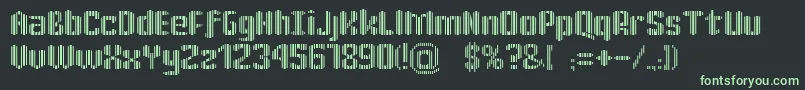 フォントKatrР±n30 – 黒い背景に緑の文字