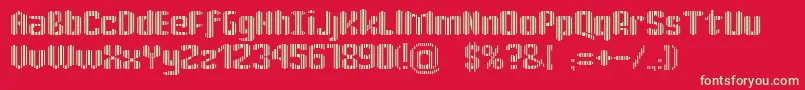 Czcionka KatrР±n30 – zielone czcionki na czerwonym tle