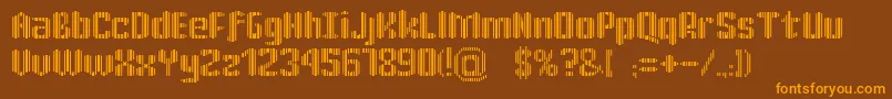 KatrР±n30-Schriftart – Orangefarbene Schriften auf braunem Hintergrund