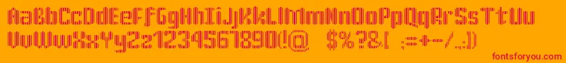 KatrР±n30 Font – Red Fonts on Orange Background