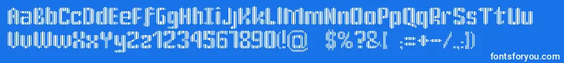 Шрифт KatrР±n30 – белые шрифты на синем фоне