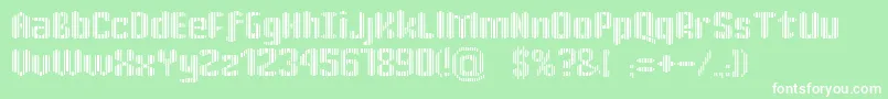 KatrР±n30 Font – White Fonts on Green Background