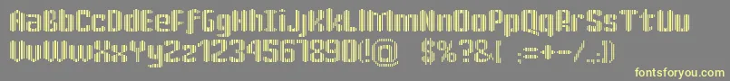 KatrР±n30 Font – Yellow Fonts on Gray Background