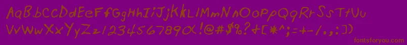 Шрифт StjohnRegular – коричневые шрифты на фиолетовом фоне