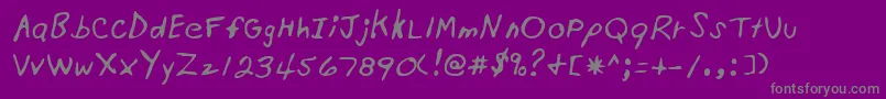 StjohnRegular Font – Gray Fonts on Purple Background