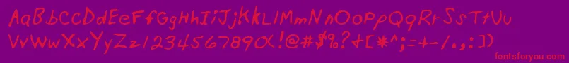 StjohnRegular Font – Red Fonts on Purple Background