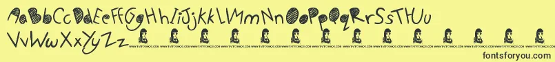 NoTalkingAllowed Font – Black Fonts on Yellow Background